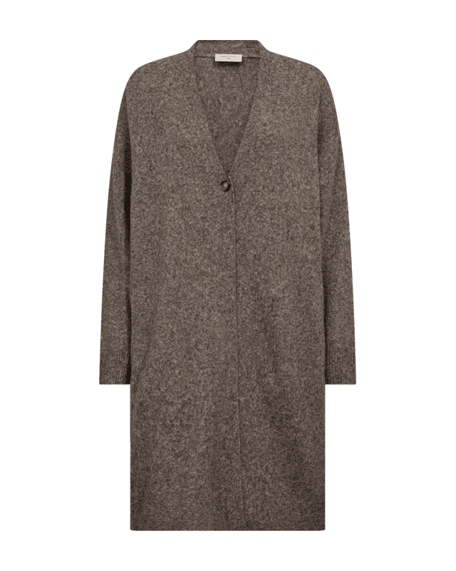 Alpa Long Cardigan fra Freequent Morel