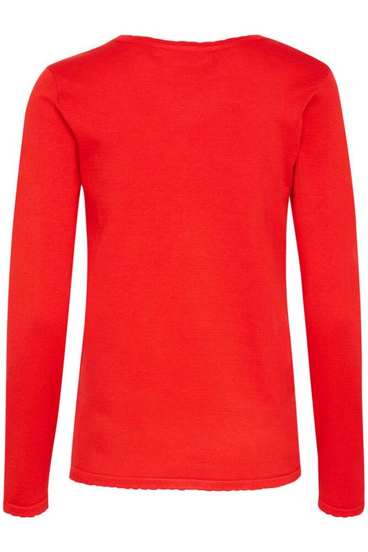 Mila V-neck pullover rød