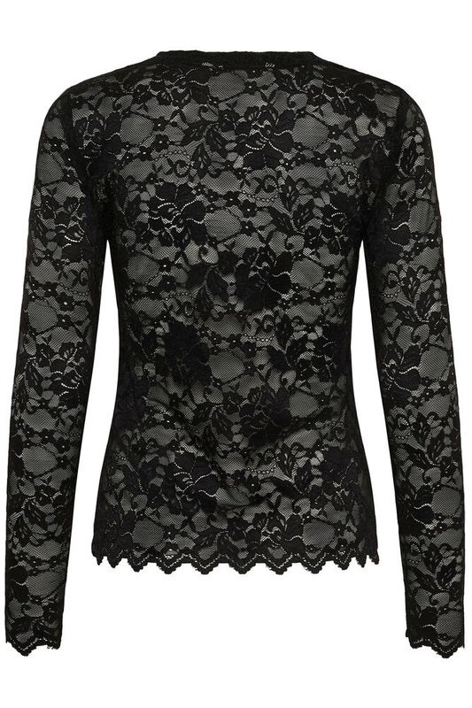 Pitia Lace bluse sort 