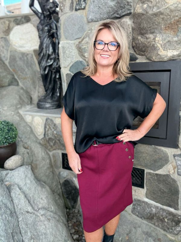 Button scuba skjørt 