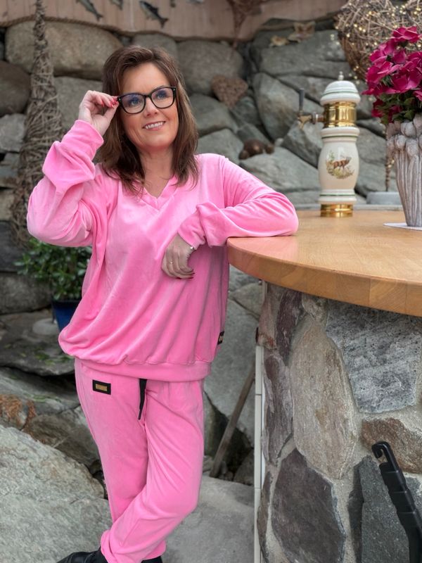  Lux Velour sett rosa