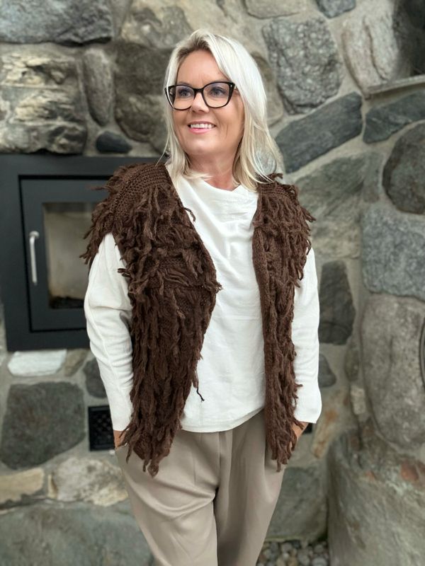 Fashion frill knit vest 