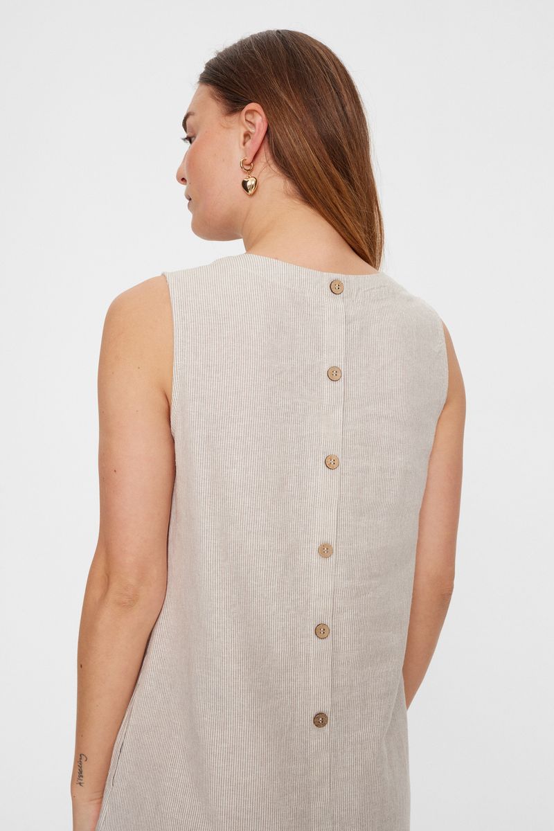 Lava dress taupe/white