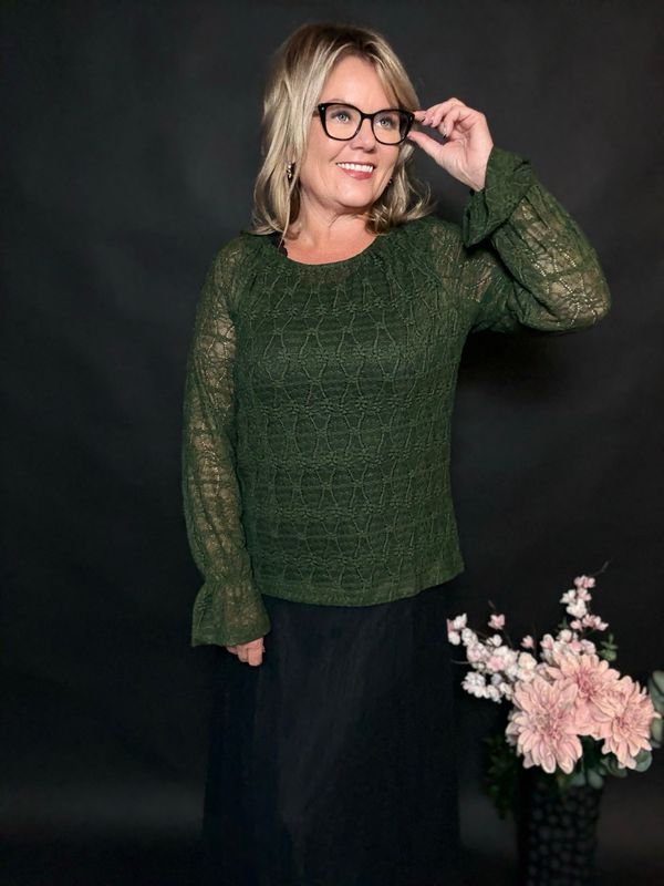 Ibena bluse kombu green