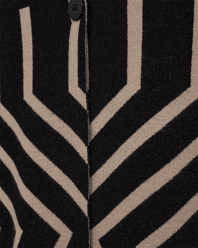 Claura cardigan Black w. Simply Taupe