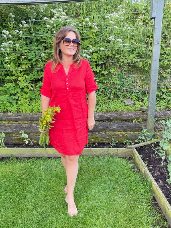 Bellis Caftan Short Dress