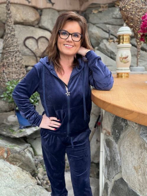 Hovedbilde Velourdress med glidelås navy