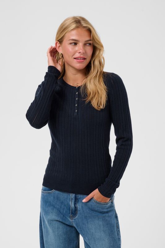 Peloa Knit blouse mørk blå