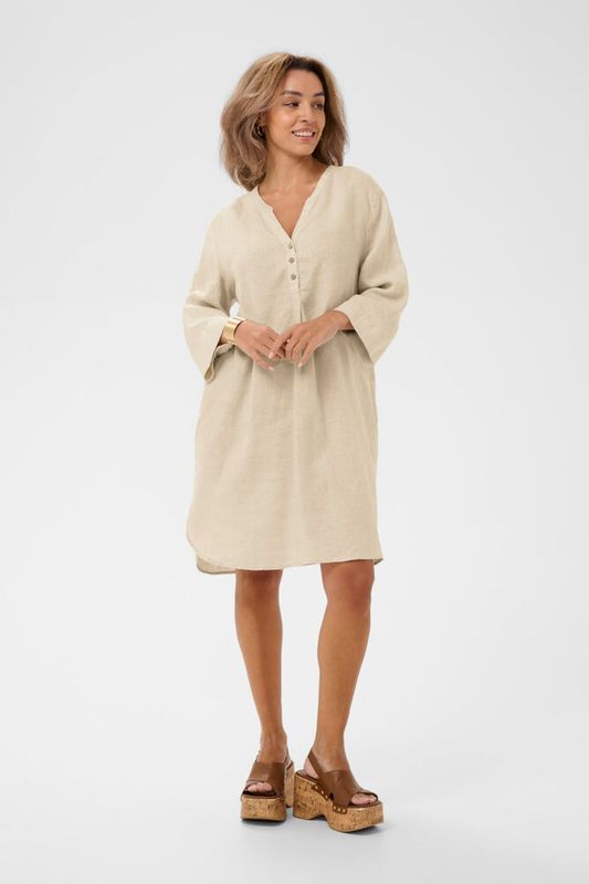 Bellis Caftan Short Dress sand