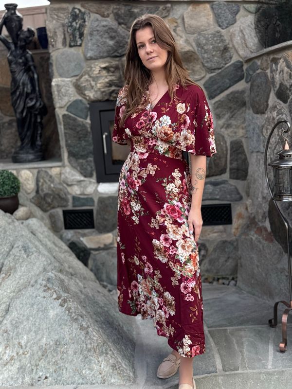 Pernille kjole bordaux