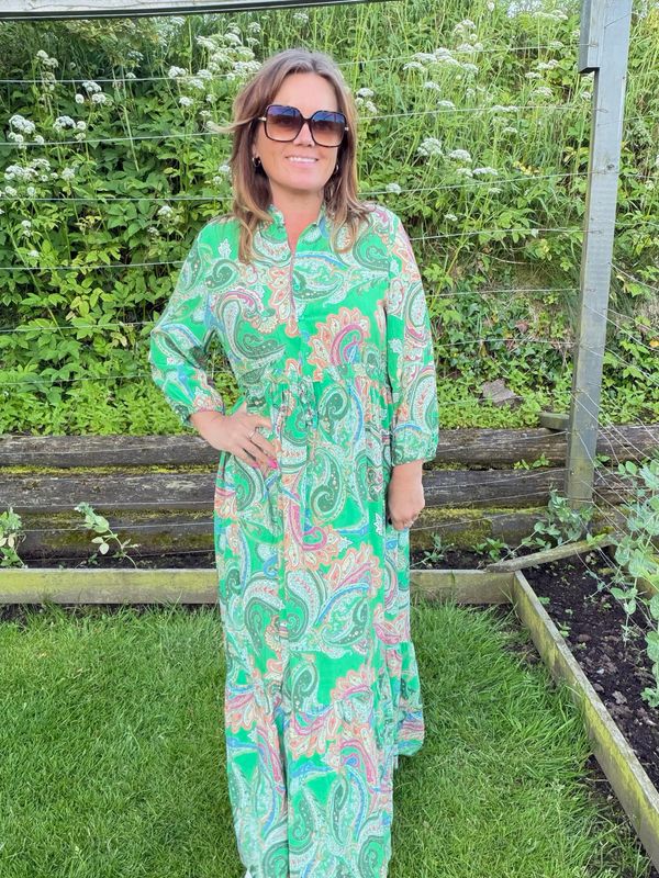 CRAlora Long Dress grønn