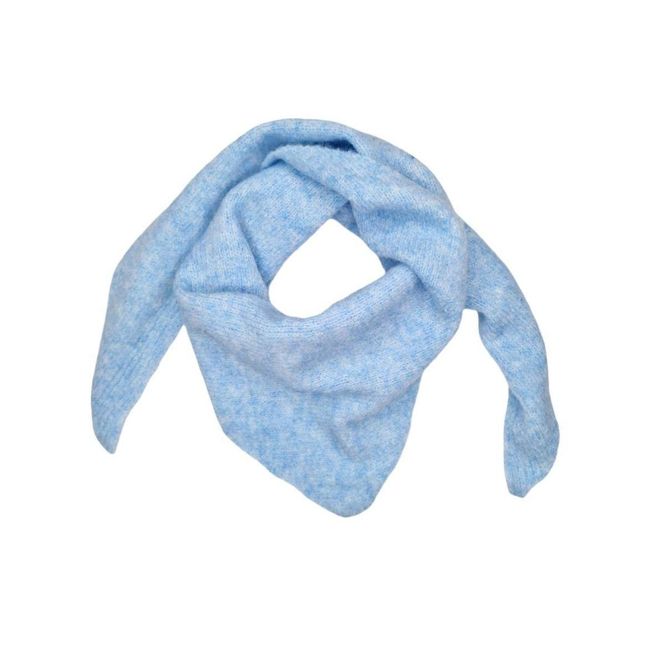 Hovedbilde Lite trekantskjerf i viscose/ull – lyseblå