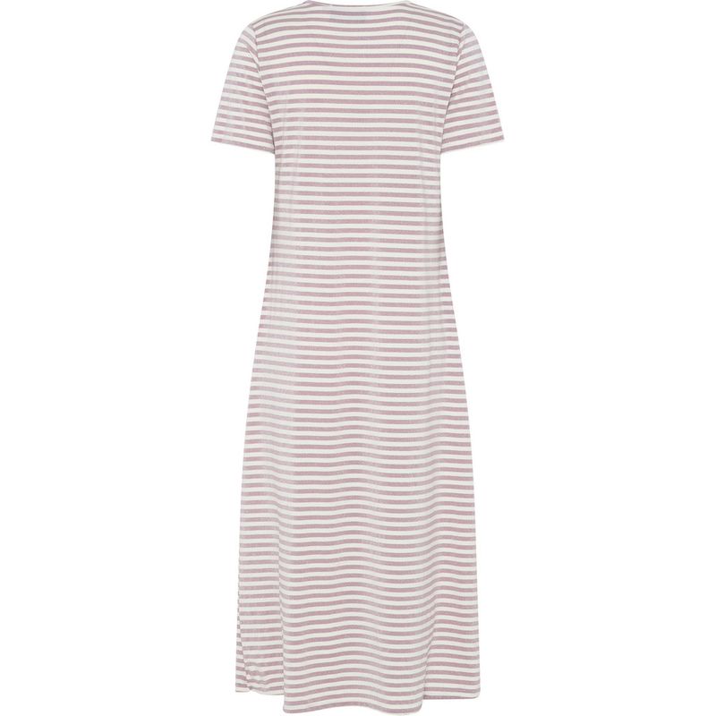 Stripe lurex kjole rose