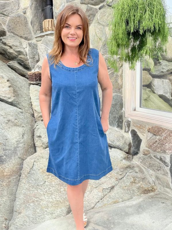 Solda kjole medium  denim