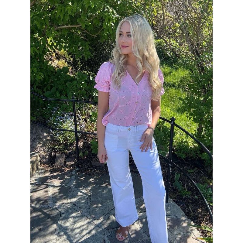 Sia emb bluse rosa