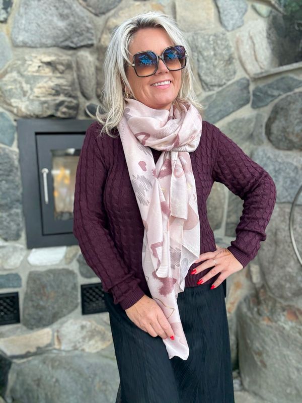 Skjerf11 rosa hjerter