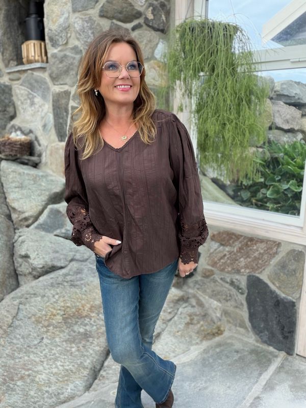 Tina bluse brun 