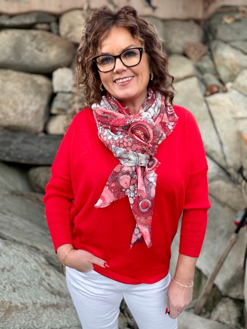 Hovedbilde Skjerf  light - red 112715