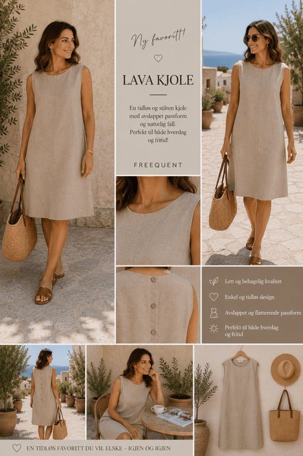 Hovedbilde Lava dress uten ermer sand